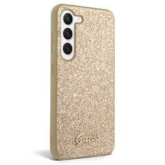 Guess PC|TPU Glitter Flakes Metal Logo Case for Samsung Galaxy S23+ Gold цена и информация | Чехлы для телефонов | pigu.lt