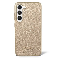 Guess PC|TPU Glitter Flakes Metal Logo Case for Samsung Galaxy S23+ Gold цена и информация | Чехлы для телефонов | pigu.lt