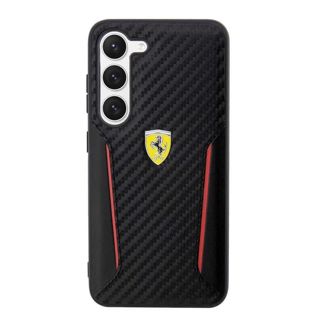 Ferrari skirtas Samsung Galaxy S23 Plus, juodas kaina ir informacija | Telefono dėklai | pigu.lt