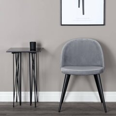 Valgomojo kėdės Venture Home Velvet, 2 vnt., pilkos kaina ir informacija | Virtuvės ir valgomojo kėdės | pigu.lt