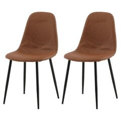 Valgomojo kėdės Venture Home Polar, 2 vnt., ruda/juoda kaina ir informacija | Virtuvės ir valgomojo kėdės | pigu.lt