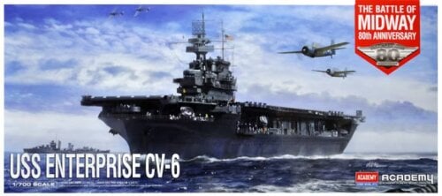Klijuojamas Modelis Academy Hobby 14409 USS Enterprise CV-6 "Battle of Midway" 1/700 kaina ir informacija | Klijuojami modeliai | pigu.lt