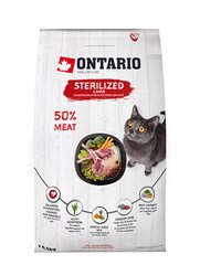 Сухой корм для стерилизованных кошек с ягненком Ontario Sterilized Lamb, 6.5 кг цена и информация | Сухой корм для кошек | pigu.lt