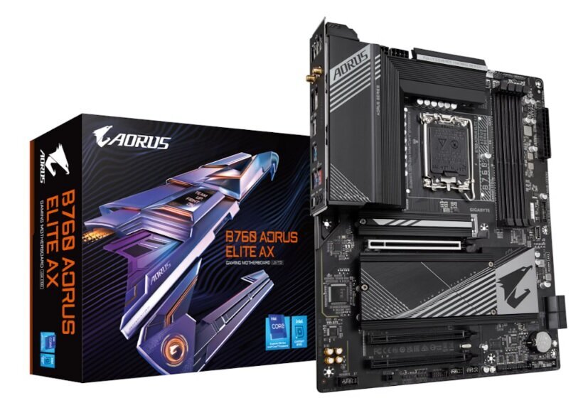 Gigabyte B760 Aorus Elite AX kaina ir informacija | Pagrindinės plokštės | pigu.lt