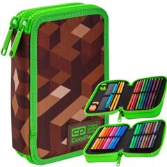 Dvigubas atlenkiamas pieštukų dėklas CoolPack Minecraft kaina ir informacija | Penalai | pigu.lt