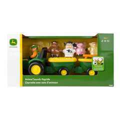Žaislinis traktorius su priekabomis ir gyvūnais Tomy John Deere kaina ir informacija | Žaislai berniukams | pigu.lt