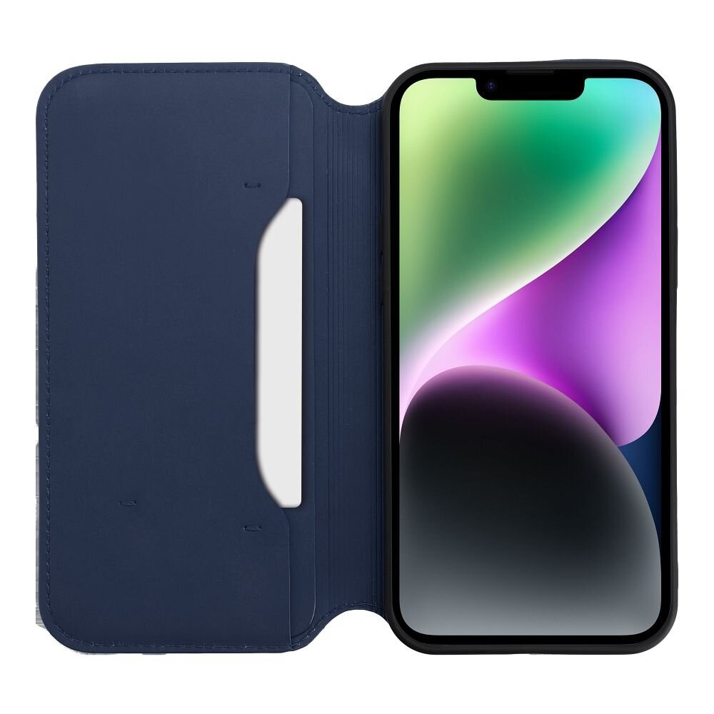 Dual Pocket Book skirtas iPhone 14 Pro Max, mėlynas kaina ir informacija | Telefono dėklai | pigu.lt