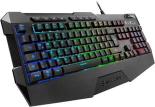 Sharkoon Skiller SGK4 Gaming Keyboard RGB, N-Key Rollover, (немецкая клавиатура) и Shark Force Pro Gaming Mouse (3200 DPI, светодиодная нижняя сторона, эргономичный дизайн) Black цена и информация | Клавиатуры | pigu.lt