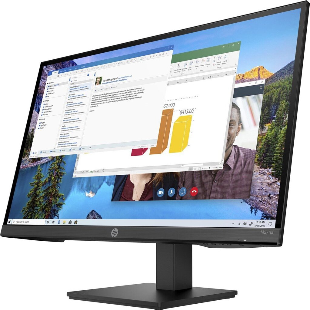 HP M27ha 22H94E9 kaina ir informacija | Monitoriai | pigu.lt