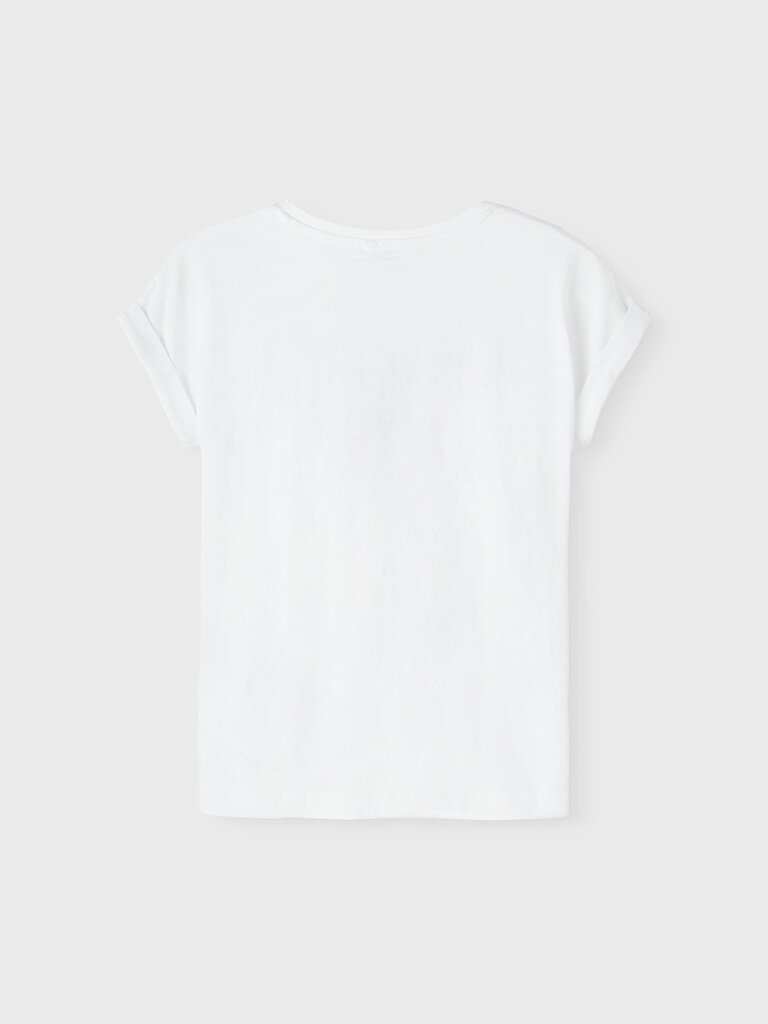 Name It vaikiški marškinėliai 13218585*01, balti цена и информация | Marškinėliai mergaitėms | pigu.lt