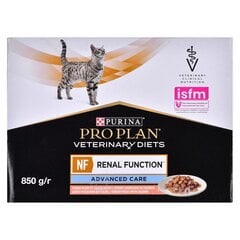 Purina Feline Veterinary Diets NF Renal Function katėms su lašiša, 10x85g цена и информация | Консервы для кошек | pigu.lt