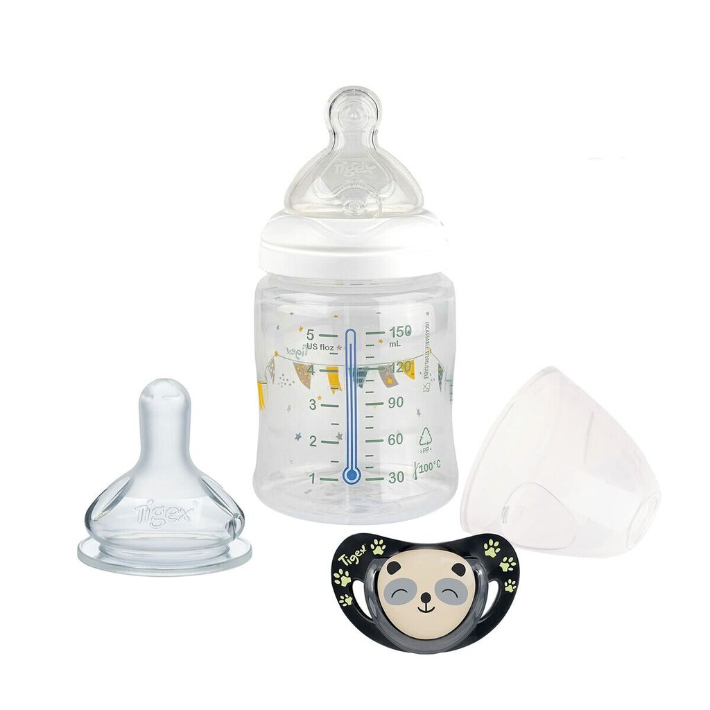 Kūdikio buteliukas Tigex, 150 ml, baltas kaina ir informacija | Buteliukai kūdikiams ir jų priedai | pigu.lt