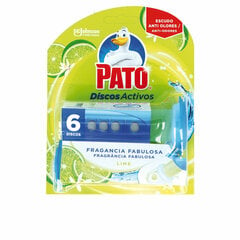 Toilet air freshener Pato Discos Activos лимонный 6 штук дезинфицирующее средство цена и информация | Очистители | pigu.lt