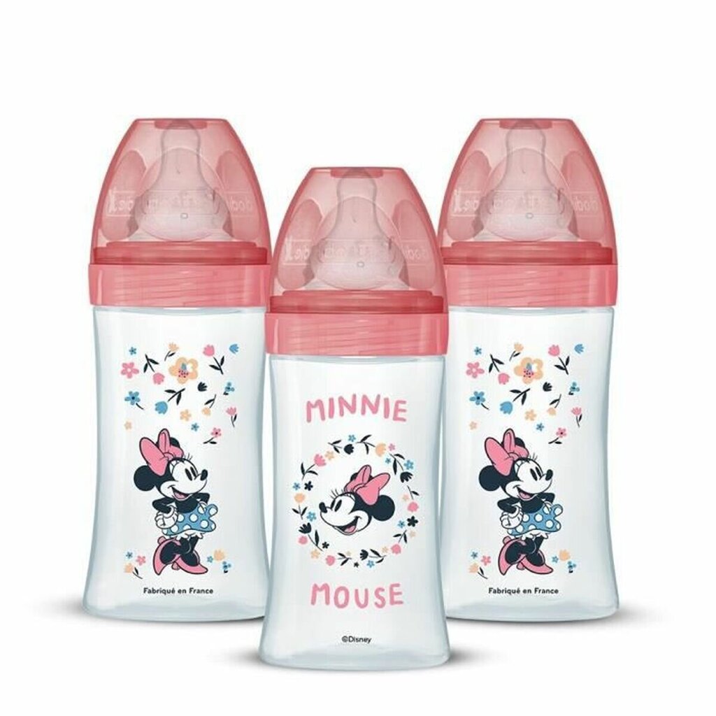 Kūdikių buteliukų rinkinys Dodie, rožinis, 3 vnt kaina ir informacija | Buteliukai kūdikiams ir jų priedai | pigu.lt