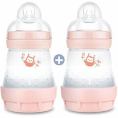 Kūdikių buteliukų rinkinys Mam Easy Start, rožinis,160 ml, 2 vnt kaina ir informacija | Buteliukai kūdikiams ir jų priedai | pigu.lt