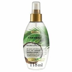 Drėkinamasis plaukų purškiklis OGX Coconut Milk Weightless Hydrating Oil Mist, 118ml kaina ir informacija | Priemonės plaukų stiprinimui | pigu.lt
