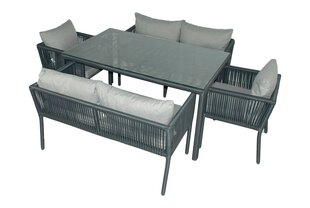 5-ių dalių lauko baldų komplektas Vera 2, pilkas цена и информация | Комплекты уличной мебели | pigu.lt