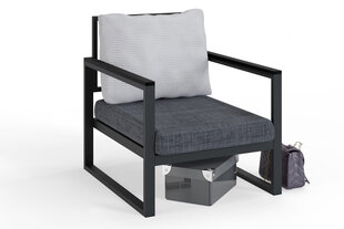 Sodo fotelis, pilkas цена и информация | Садовые стулья, кресла, пуфы | pigu.lt