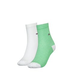 Носки TOMMY HILFIGER Light Green White 2 Pck 701222646-004 цена и информация | Женские носки | pigu.lt