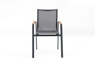 8-ių lauko kėdžių komplektas, pilkas kaina ir informacija | Lauko kėdės, foteliai, pufai | pigu.lt