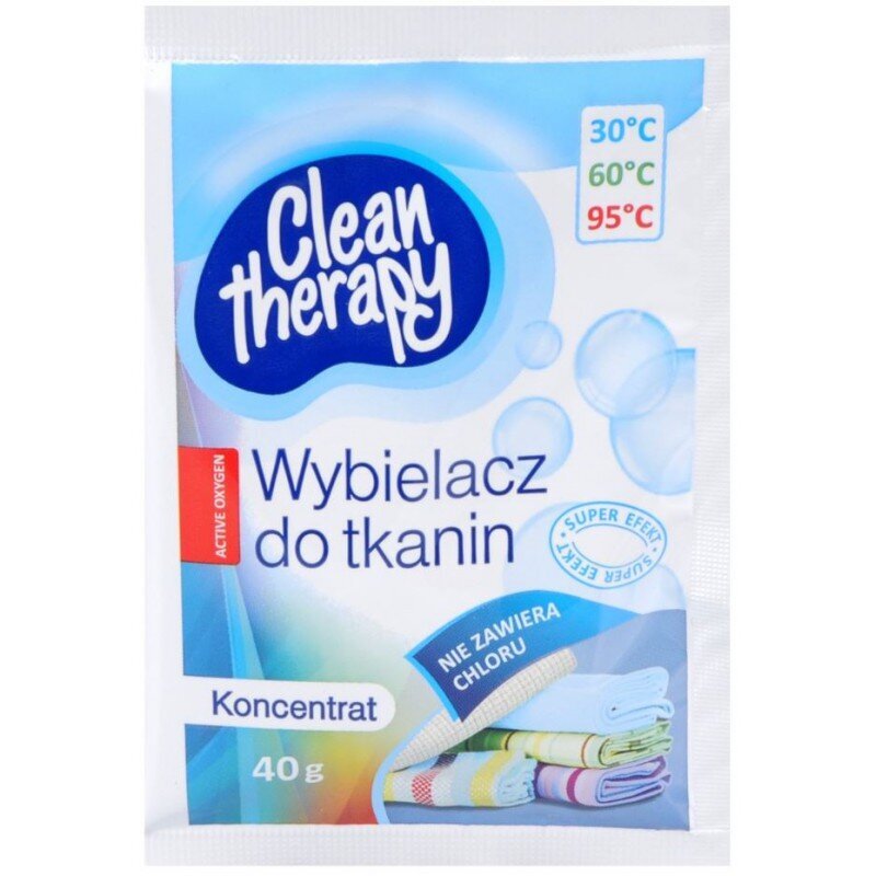 Clean Theraphy baltų audinių baliklis, 40g цена и информация | Skalbimo priemonės | pigu.lt