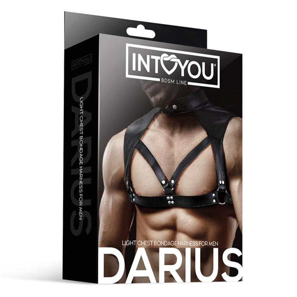 Darius Chest Bondage Harness for Men Vegan Leather, Универсальный цена |  n18.pigu.lt