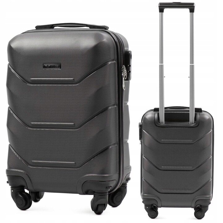 Mažas salono lagaminas Wings 28l XS, Pilkas kaina ir informacija | Lagaminai, kelioniniai krepšiai | pigu.lt