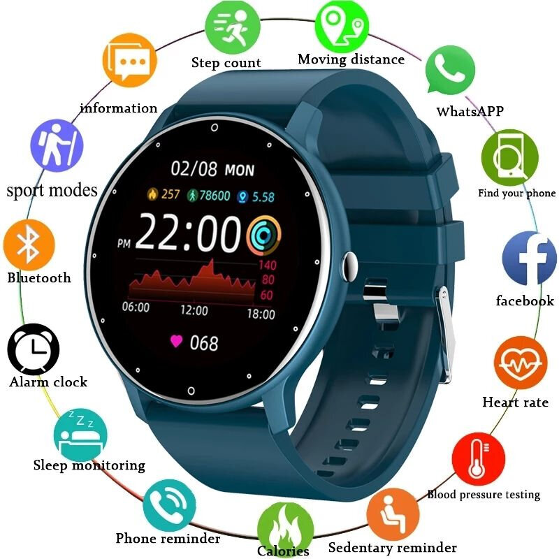 Išmanusis laikrodis; Smartwatch, LIVMAN ZL02D kaina ir informacija | Išmanieji laikrodžiai (smartwatch) | pigu.lt