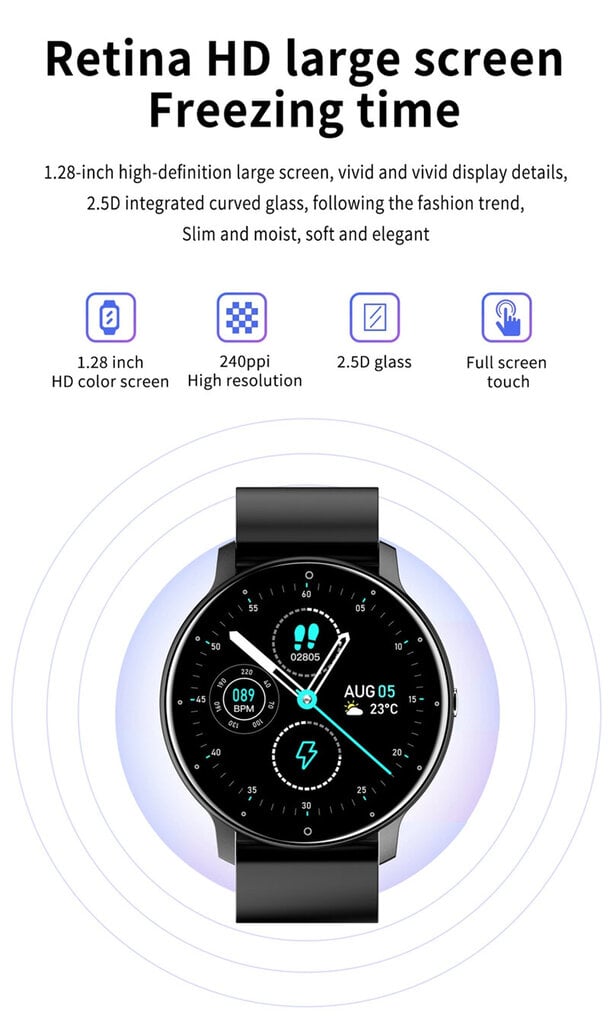 Išmanusis laikrodis; Smartwatch, LIVMAN ZL02D цена и информация | Išmanieji laikrodžiai (smartwatch) | pigu.lt