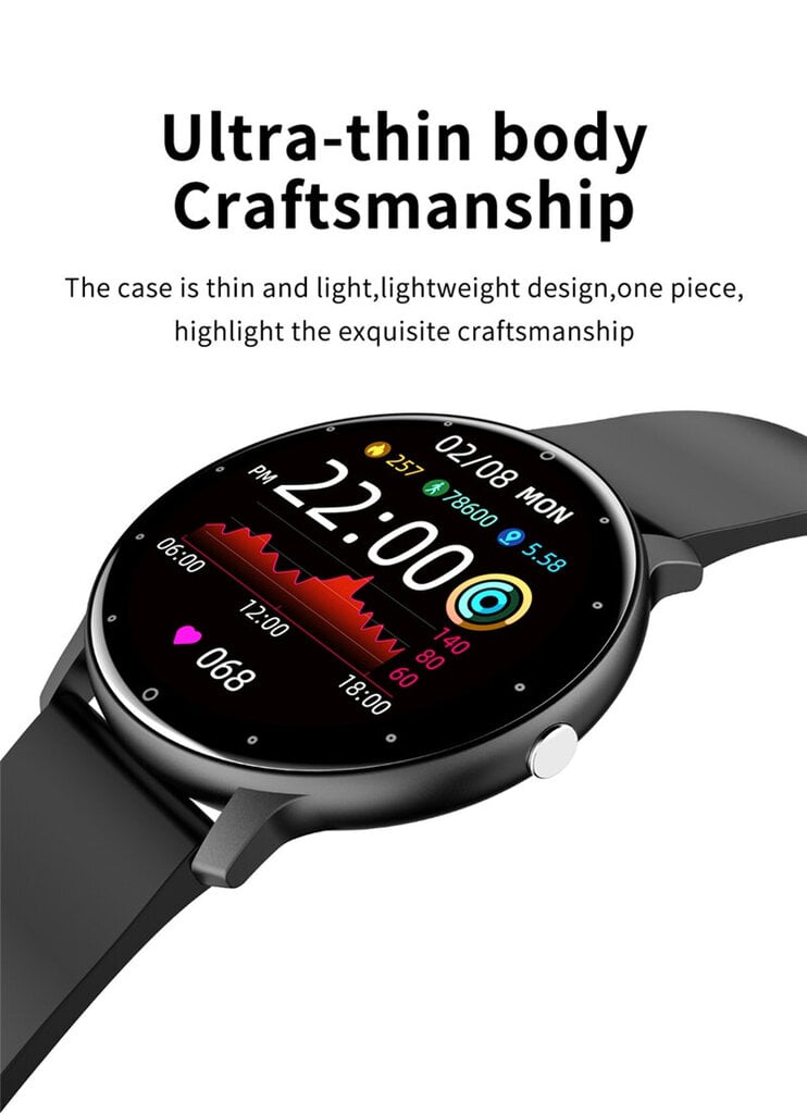 Išmanusis laikrodis; Smartwatch, LIVMAN ZL02D цена и информация | Išmanieji laikrodžiai (smartwatch) | pigu.lt