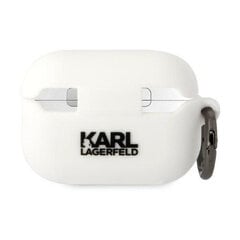 Karl Lagerfeld case for Airpods Pro 2 KLAP2RUNIKH white 3D Silicone NFT Karl цена и информация | Аксессуары для наушников | pigu.lt