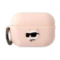 Karl Lagerfeld case for Airpods Pro 2 KLAP2RUNCHP pink 3D Silicone NFT Karl цена и информация | Аксессуары для наушников | pigu.lt