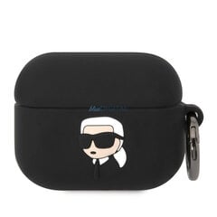 Karl Lagerfeld case for Airpods Pro 2 KLAP2RUNIKK black 3D Silicone NFT Karl цена и информация | Аксессуары для наушников | pigu.lt