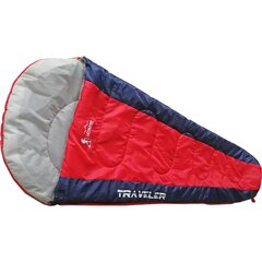 Spiwór traveler granatowo- czerwony 210x80/50cm Enero Camp цена и информация | Спальные мешки | pigu.lt