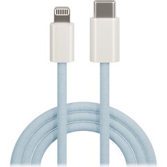 Maxlife MXUC-06 cable USB-C - Lightning 1,0 m 20W blue nylon цена и информация | Кабели для телефонов | pigu.lt