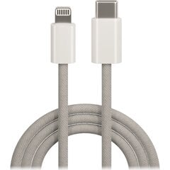 Maxlife MXUC-06 cable USB-C - Lightning 1,0 m 20W grey nylon цена и информация | Кабели для телефонов | pigu.lt