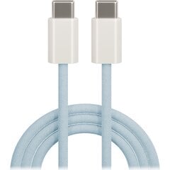 Maxlife MXUC-06 cable USB-C - USB-C 1,0 m 20W blue nylon цена и информация | Кабели для телефонов | pigu.lt