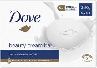 Muilas Dove Beauty Cream Bar, 2x90g kaina ir informacija | Muilai | pigu.lt