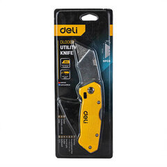 Нож Deli Tools, желтый цена и информация | Механические инструменты | pigu.lt