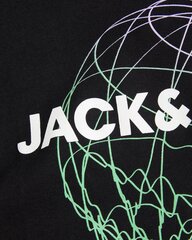 Jack & Jones детская футболка 12230872*01, черный 5715414353219 цена и информация | Рубашки для мальчиков | pigu.lt