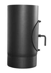 Труба для черного дымохода D 160 0.3m, с шибером и ревизией цена и информация | Принадлежности для отопительного оборудования | pigu.lt