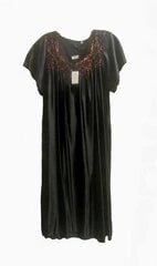 Длинная ночная рубашка из шелка, черные красные цветы цена и информация | Женские пижамы, ночнушки | pigu.lt