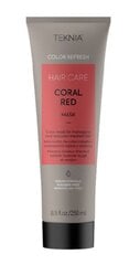 Kaukė raudona spalva dažytiems plaukams Lakme Teknia Coral Red Mask, 250ml kaina ir informacija | Balzamai, kondicionieriai | pigu.lt