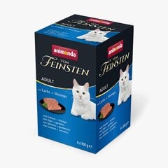 Animonda Vom Feinsten Adult konservai katėms su lašiša ir krevetėmis, pakuotėje 6 vnt. x 100 g kaina ir informacija | Konservai katėms | pigu.lt
