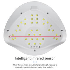 Профессиональная гибридная стильная лампа для ногтей UV/LED 120 Вт с ЖК-экраном цена и информация | Аппараты для маникюра и педикюра | pigu.lt