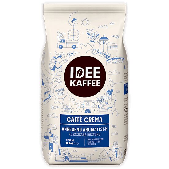 Idee Kaffee Caffe Crema kavos pupelės, 750g kaina ir informacija | Kava, kakava | pigu.lt