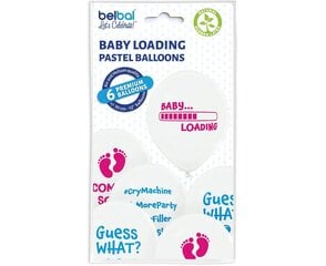 Balionų rinkinys Baby Loading, 30 cm, 6 vnt. kaina ir informacija | Balionai | pigu.lt