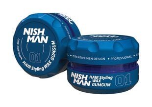 Plaukų formavimo vaškas Nishman Hair Styling Wax 01 GumGum vyrams, 150 ml цена и информация | Средства для укладки волос | pigu.lt