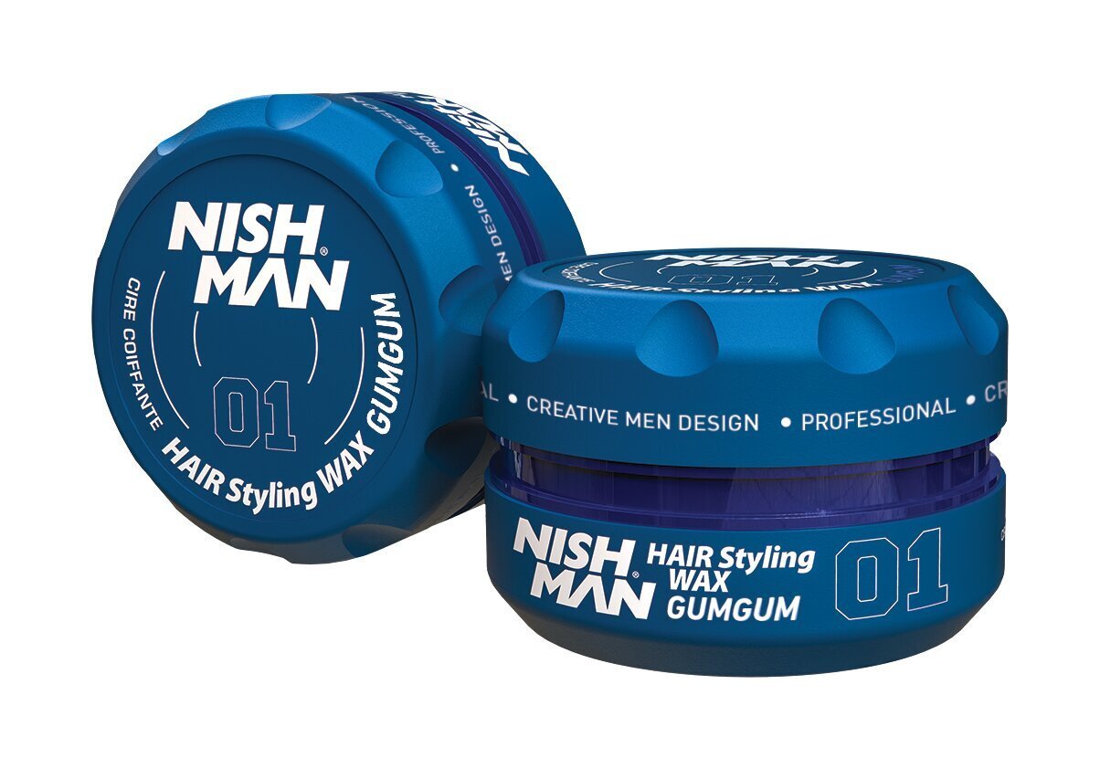 Plaukų formavimo vaškas Nishman Hair Styling Wax 01 GumGum vyrams, 150 ml kaina ir informacija | Plaukų formavimo priemonės | pigu.lt