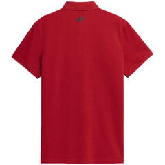 Koszulka męska polo 4F czerwona 4FSS23TPTSM039 62S цена и информация | Футболка мужская | pigu.lt